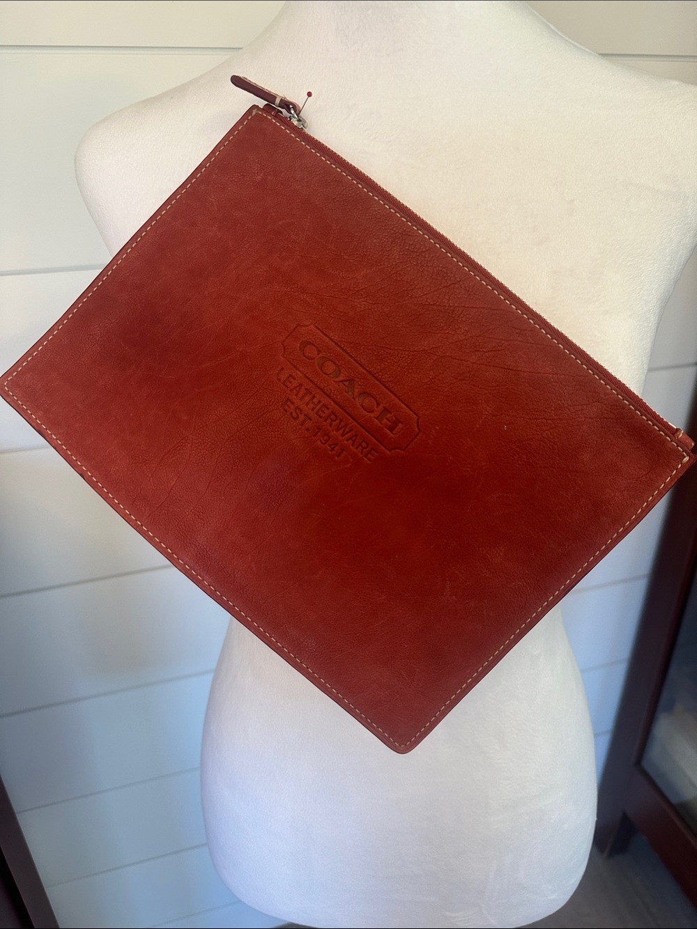 Coach Leather Zip Pouch